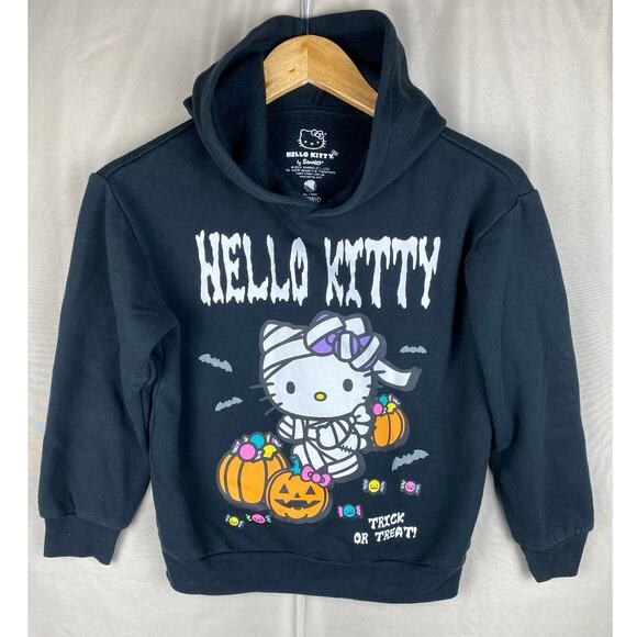 Sanrio Hello Kitty Halloween Black Hoodie Girls sz 9/10 Forever 21 Mummy - Picture 1 of 4
